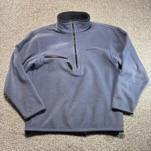 Schoffel Fleece Sweater Mens Large Blue Quarter Zip Polartec Pullover Outdoors